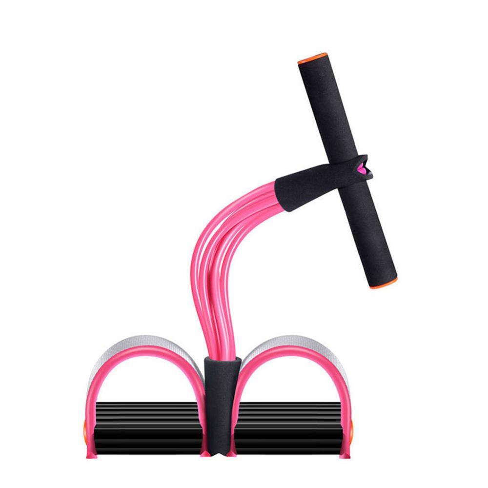 Natural Latex Foot Pedal Resistance Pull Rope Fitness Expander with Handles