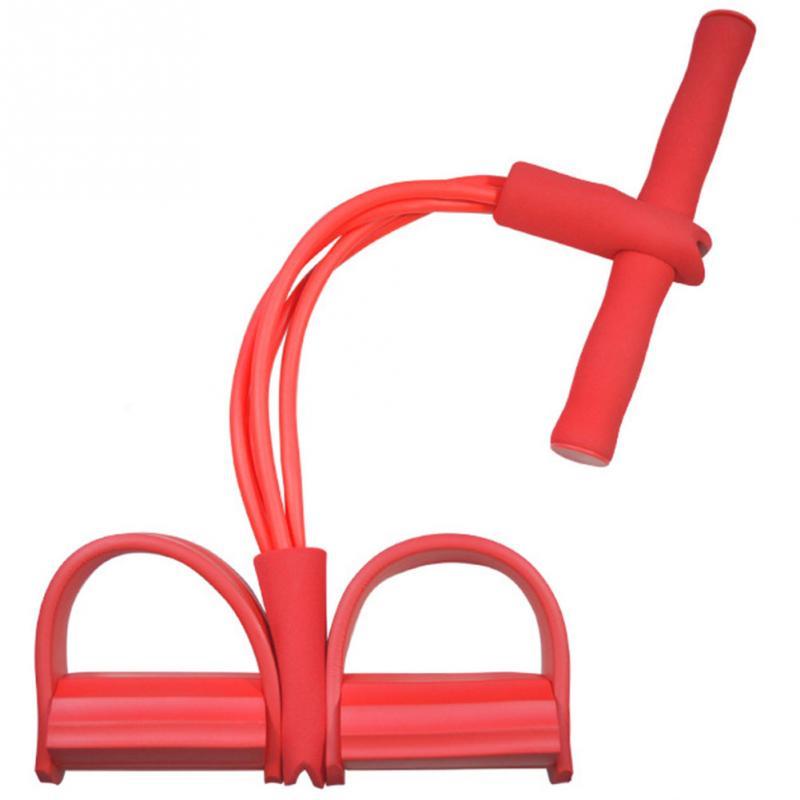 Natural Latex Foot Pedal Resistance Pull Rope Fitness Expander with Handles