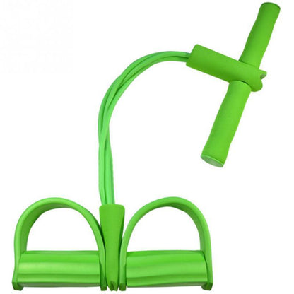 Natural Latex Foot Pedal Resistance Pull Rope Fitness Expander with Handles
