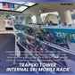 TRAPSKI Tower Internal Ski Rack with Security Strap Vehicle Storage System