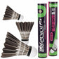 12-Piece Badminton Shuttlecock Set Durable Training Practice Birdies Tube Pack