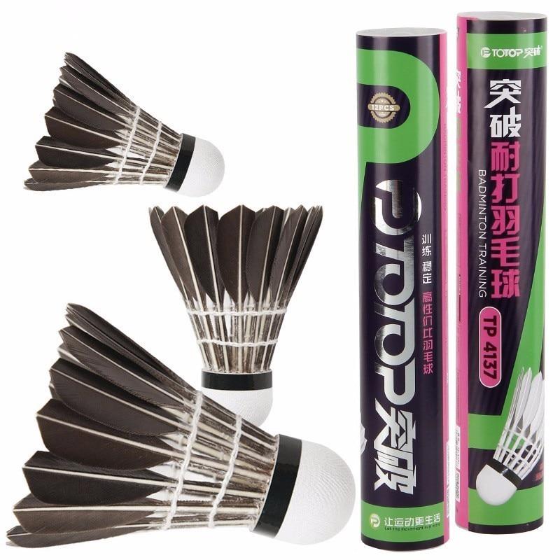 12-Piece Badminton Shuttlecock Set Durable Training Practice Birdies Tube Pack