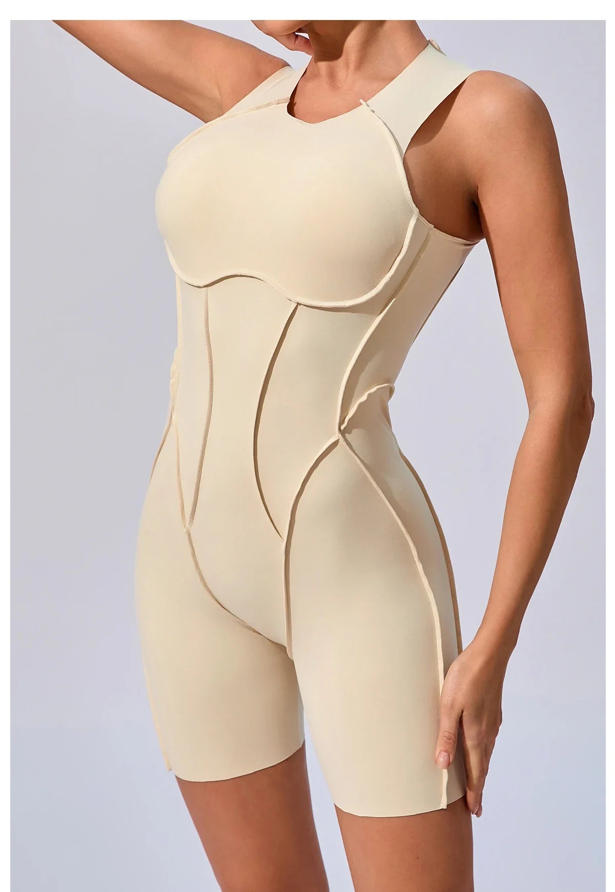 Women's Padded Sport Jumpsuit Gym Fitness Activewear