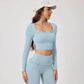 Activewear Suit: Long-Sleeve Top and Bottoms