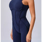 Women's Padded Sport Jumpsuit Gym Fitness Activewear