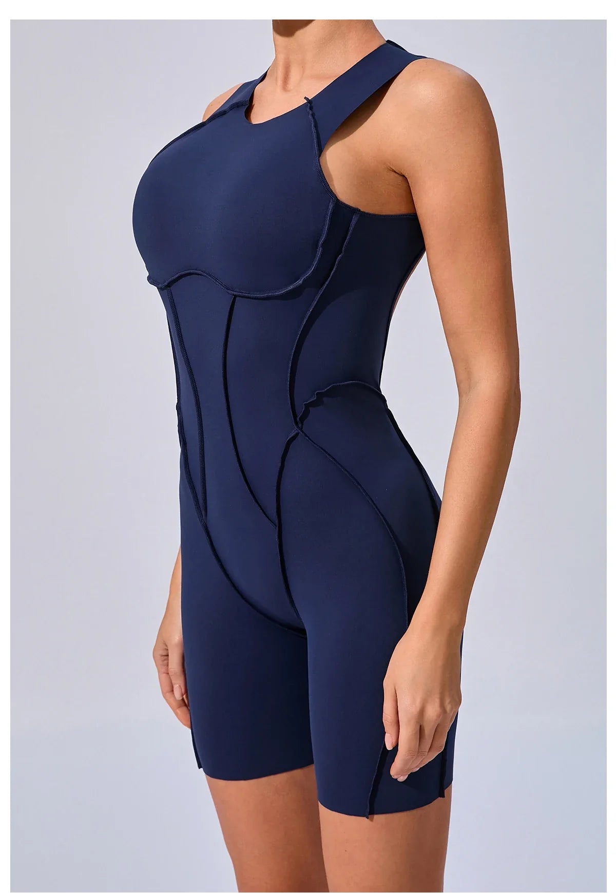 Women's Padded Sport Jumpsuit Gym Fitness Activewear