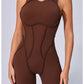 Women's Padded Sport Jumpsuit Gym Fitness Activewear