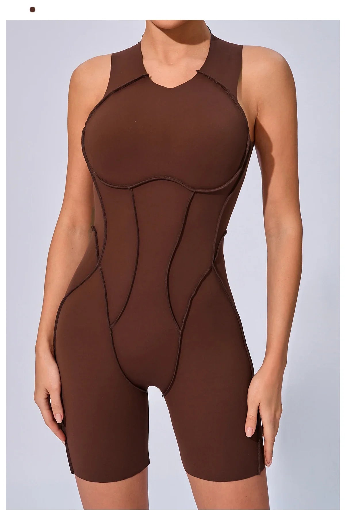 Women's Padded Sport Jumpsuit Gym Fitness Activewear