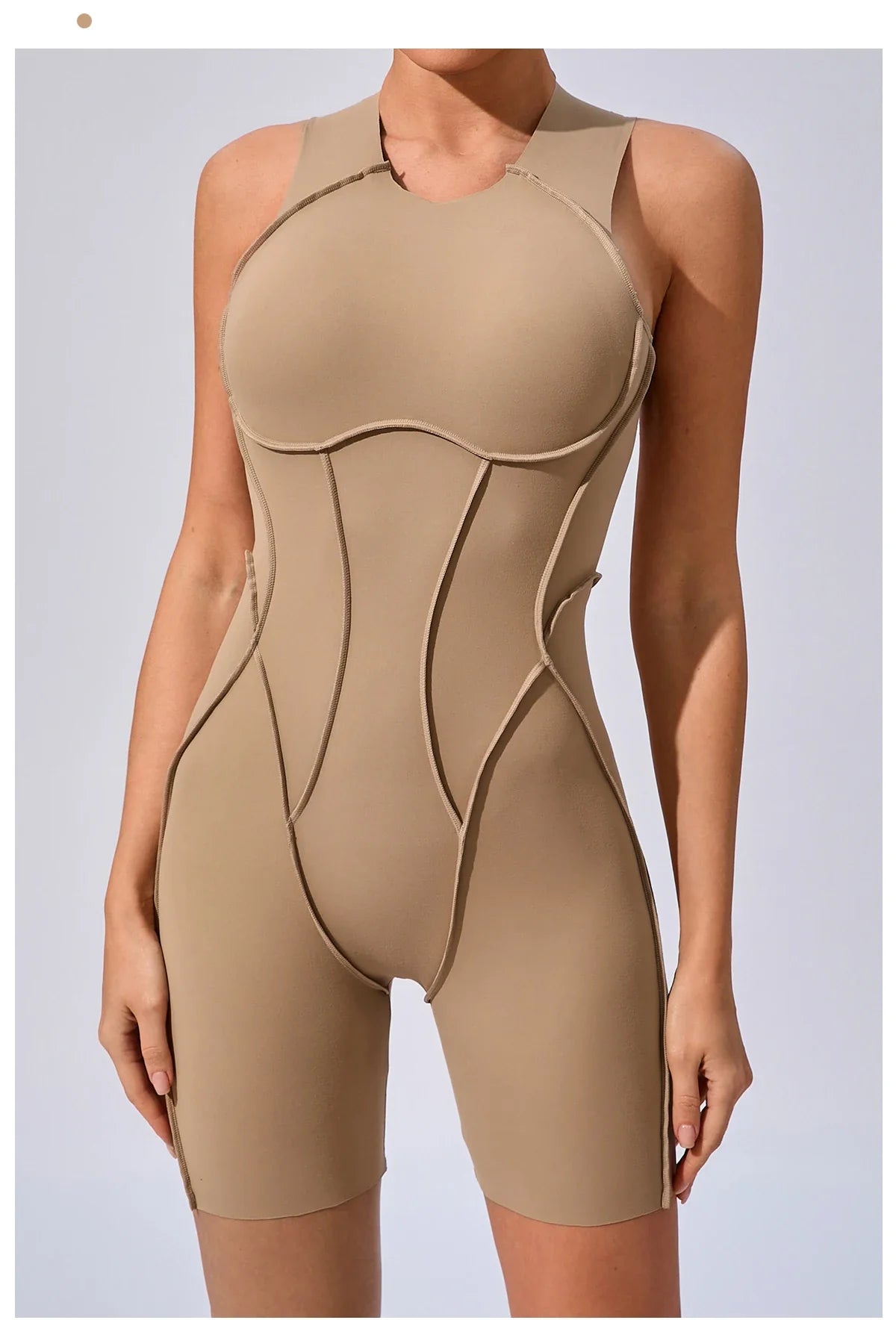 Women's Padded Sport Jumpsuit Gym Fitness Activewear
