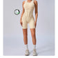 Women's Padded Sport Jumpsuit Gym Fitness Activewear