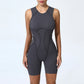 Women's Padded Sport Jumpsuit Gym Fitness Activewear