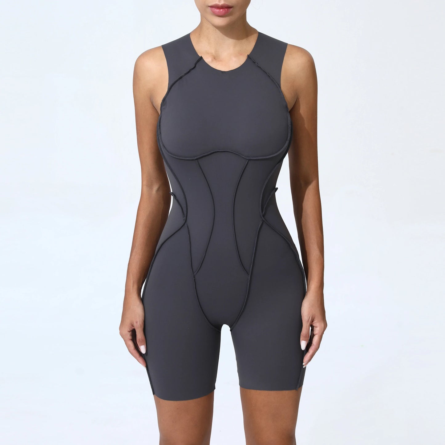 Women's Padded Sport Jumpsuit Gym Fitness Activewear