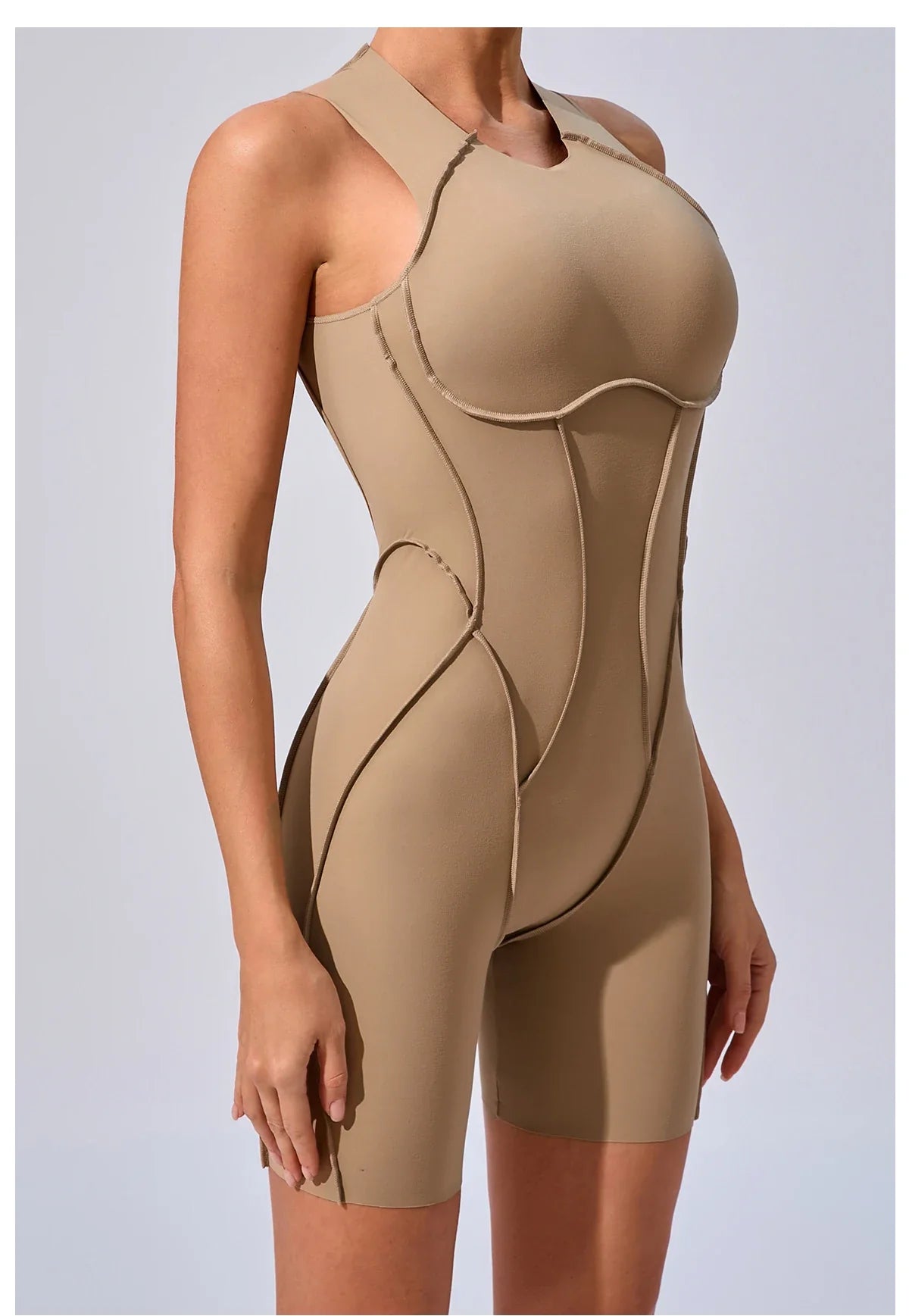 Women's Padded Sport Jumpsuit Gym Fitness Activewear