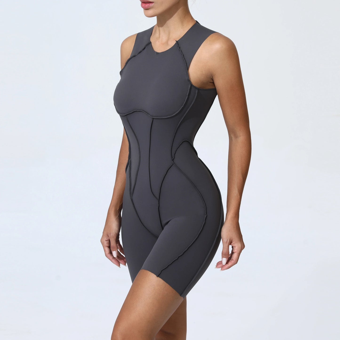 Women's Padded Sport Jumpsuit Gym Fitness Activewear