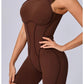 Women's Padded Sport Jumpsuit Gym Fitness Activewear