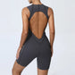 Women's Padded Sport Jumpsuit Gym Fitness Activewear