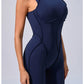 Women's Padded Sport Jumpsuit Gym Fitness Activewear