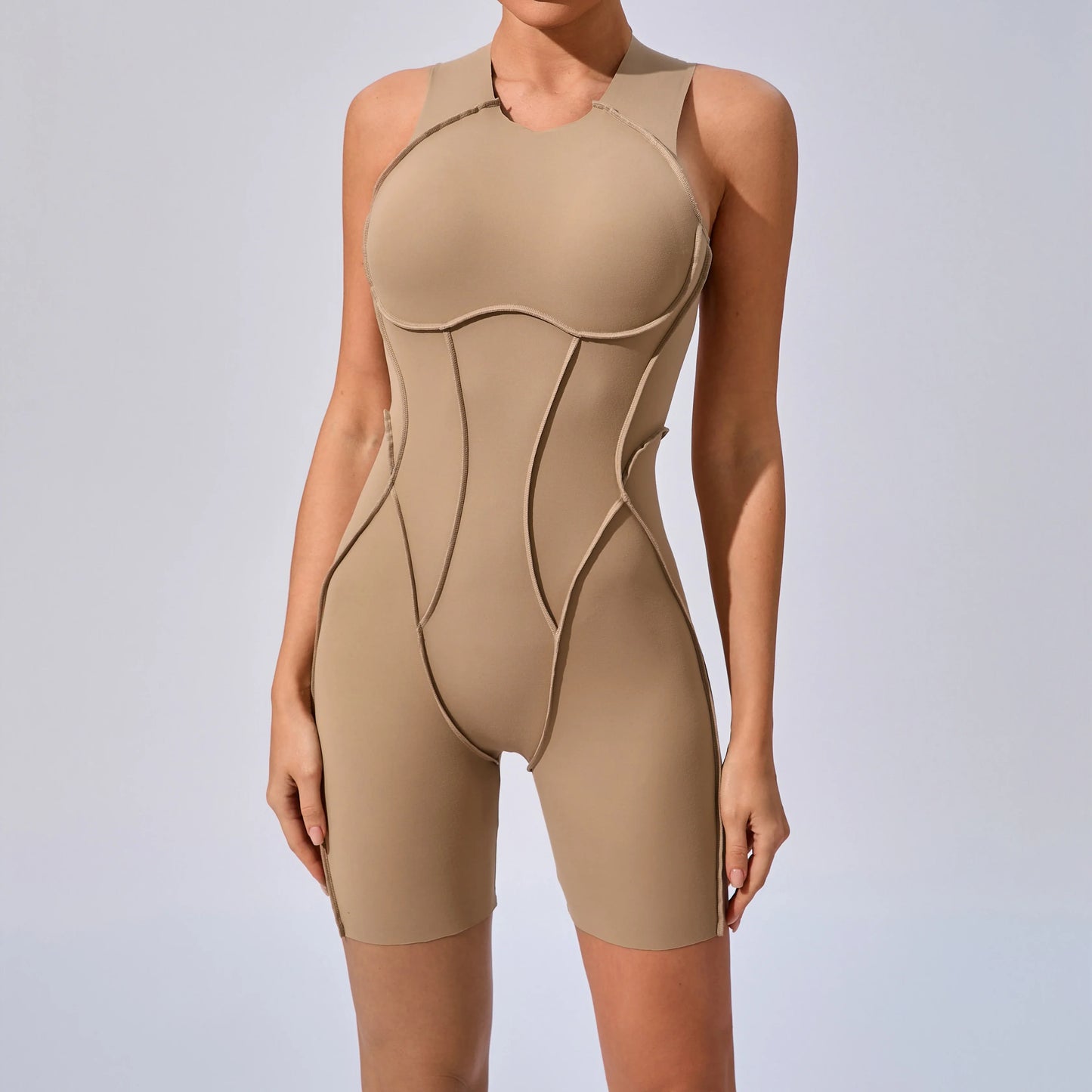 Women's Padded Sport Jumpsuit Gym Fitness Activewear
