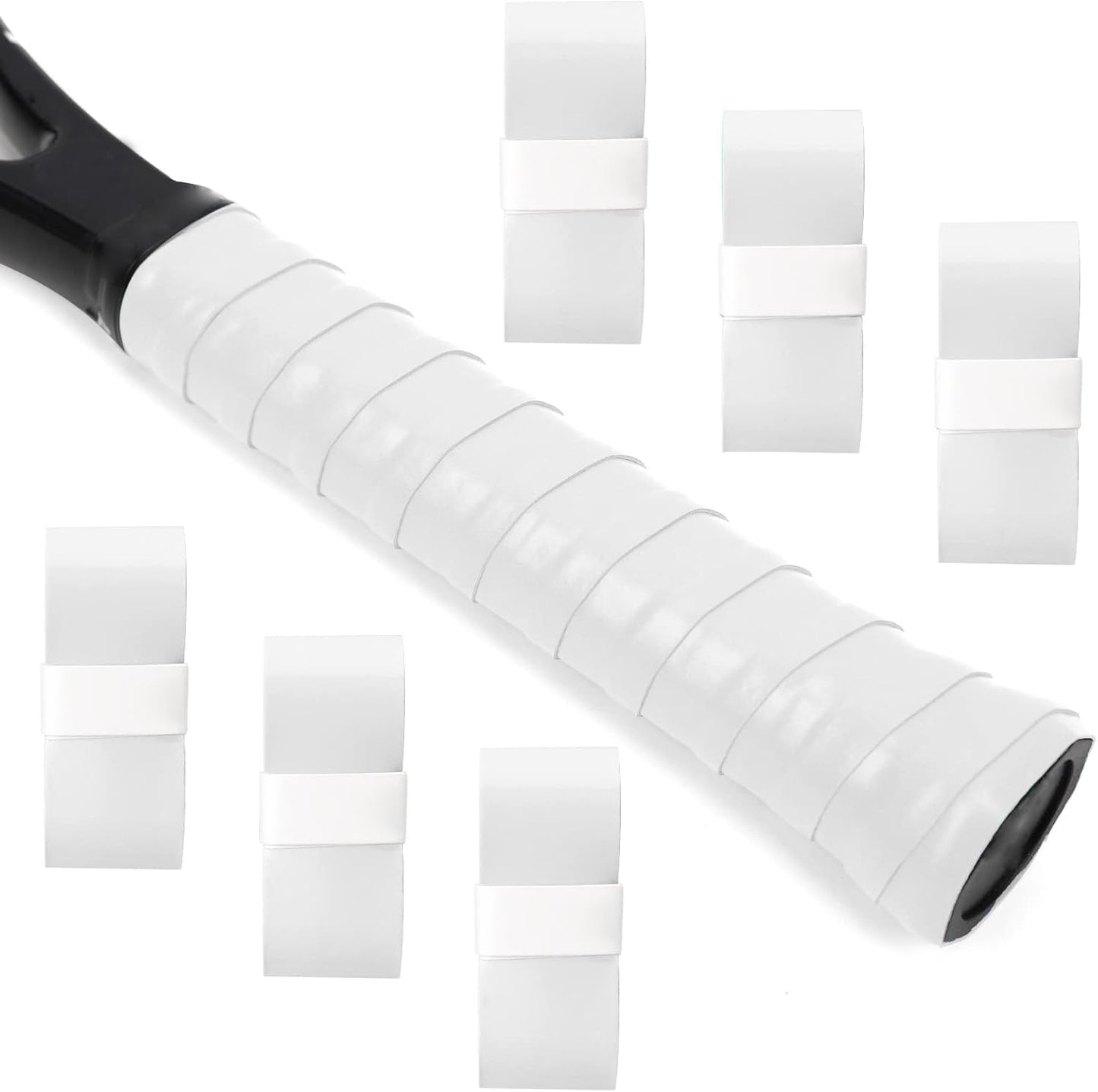 LK Sports Tennis Grip Tape Precut Anti-Slip Overgrip Six-Pack White Replacement