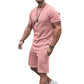 Men's Casual Activewear Running T-Shirt with Shorts