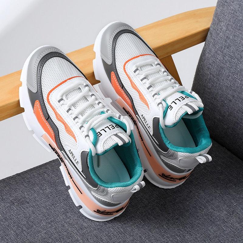 Women's Mesh Running Shoes Breathable Platform Sneakers