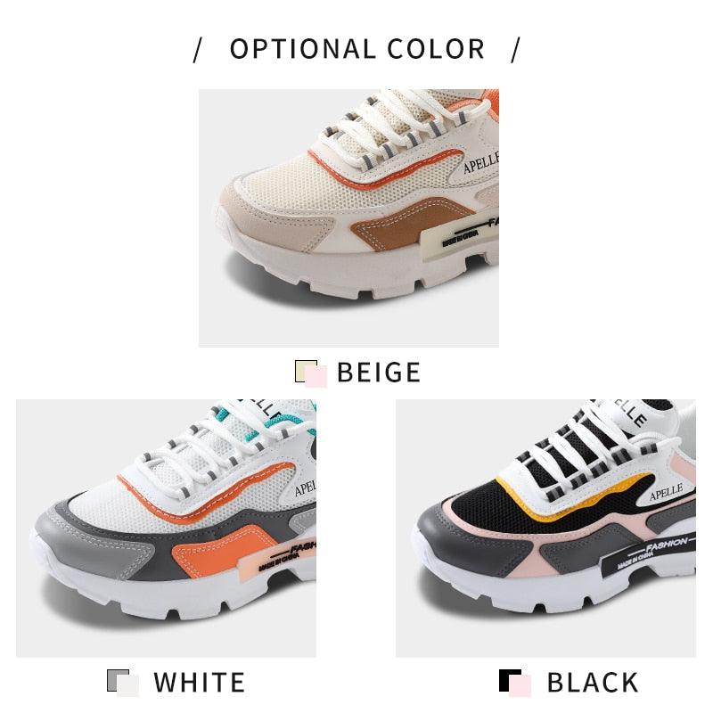 Women's Mesh Running Shoes Breathable Platform Sneakers