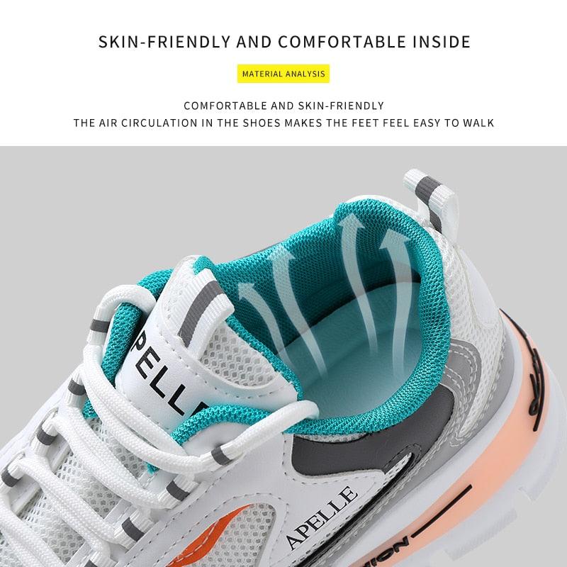 Women's Mesh Running Shoes Breathable Platform Sneakers