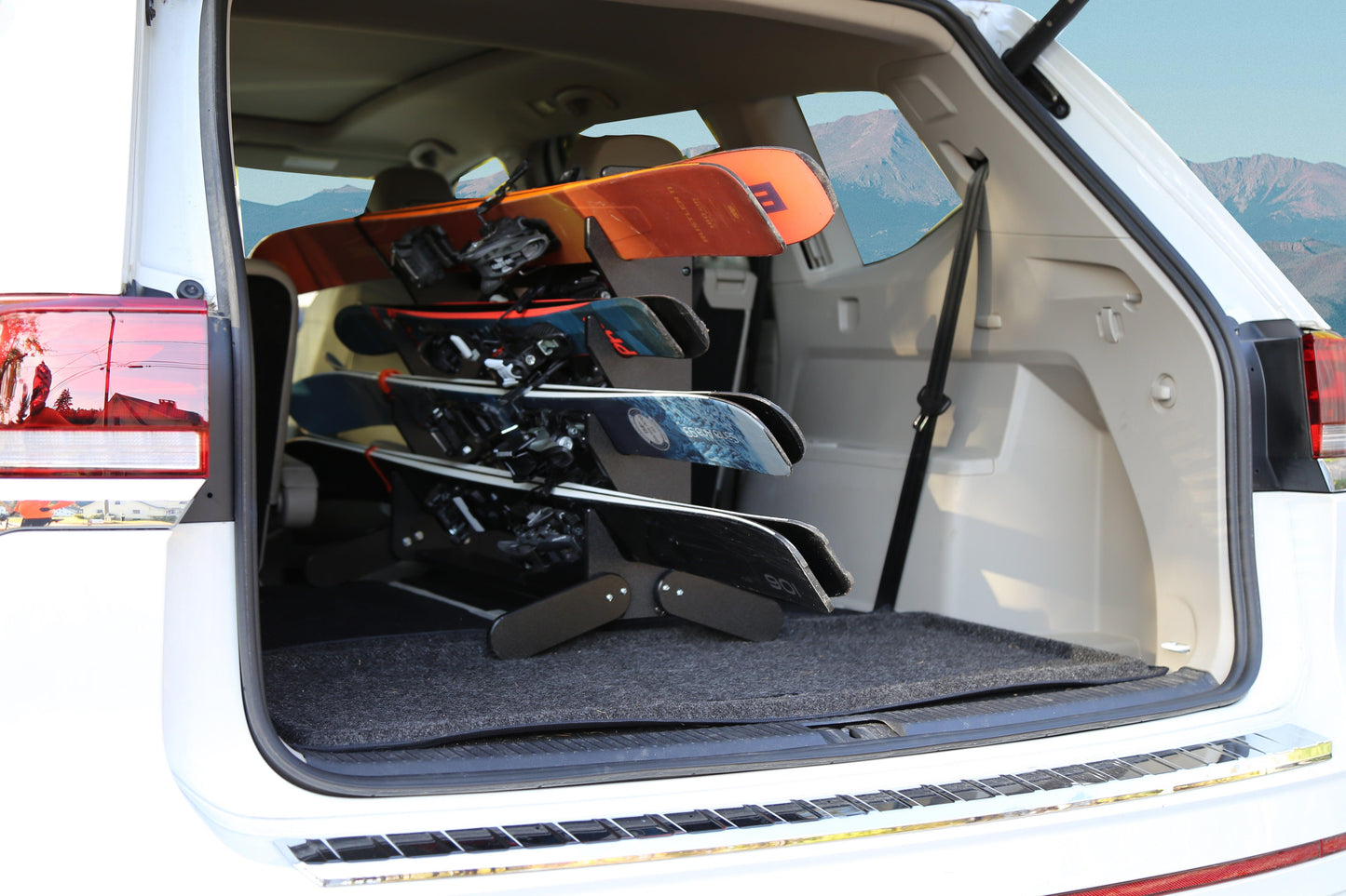 TRAPSKI Tower Internal Ski Rack with Security Strap Vehicle Storage System