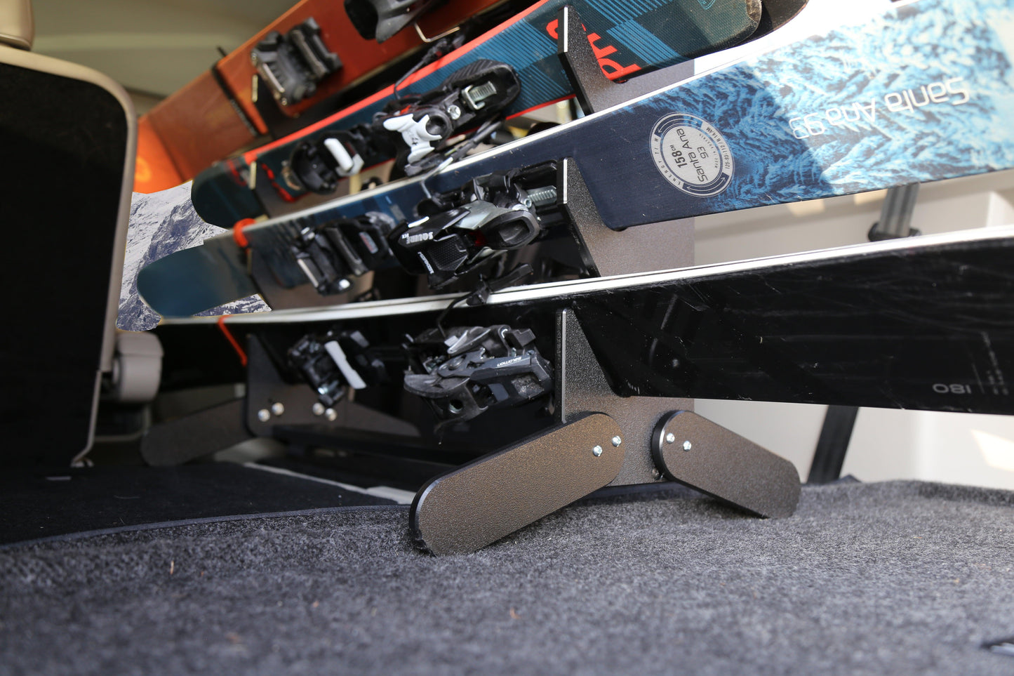 TRAPSKI Tower Internal Ski Rack with Security Strap Vehicle Storage System