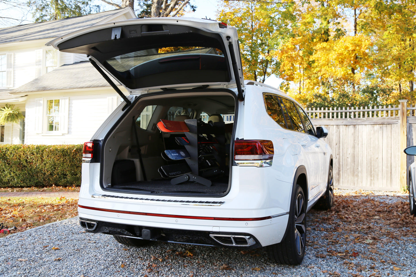 TRAPSKI Tower Internal Ski Rack with Security Strap Vehicle Storage System