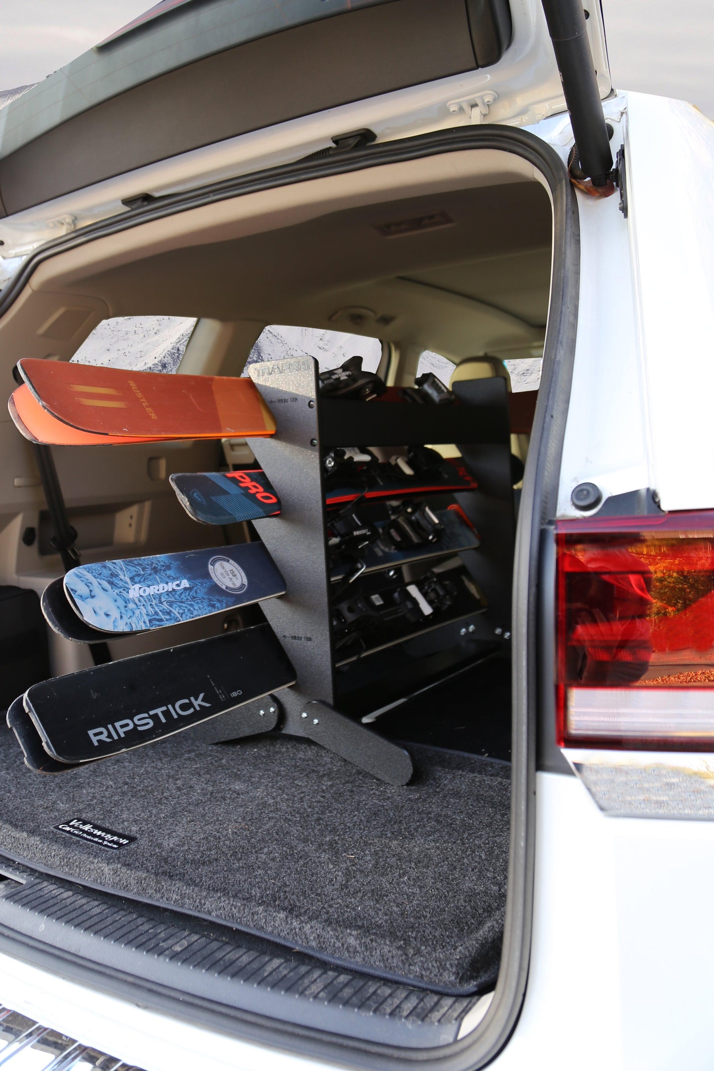 TRAPSKI Tower Internal Ski Rack with Security Strap Vehicle Storage System